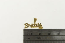 Load image into Gallery viewer, 14K Atlanta Braves Baseball Team Word Cut Out Charm/Pendant Yellow Gold