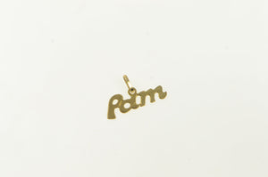 14K Pam Name Pamela Cut Out Personalized Charm/Pendant Yellow Gold