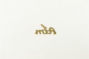 14K Pam Name Pamela Cut Out Personalized Charm/Pendant Yellow Gold