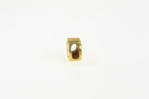 14K S Letter Initial Monogram Name Round Circle Pendant Yellow Gold