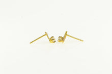 Load image into Gallery viewer, 14K Black Hills Leaf Pearl Vintage Classic Stud Earrings Yellow Gold