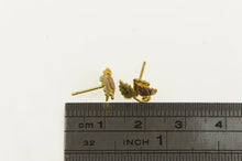 Load image into Gallery viewer, 10K Black Hills Leaf Cluster Vintage Stud Earrings Yellow Gold