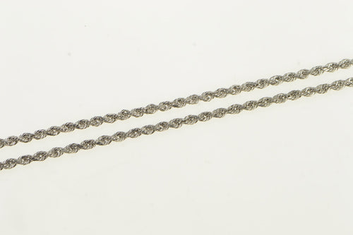 10K 2.1mm Thick Classic Fancy Rope Link Chain Necklace 17.75