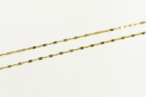 10K 1.4mm Pressed Link Fancy Sparkle Chain Necklace 18