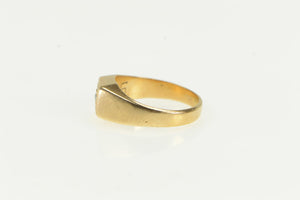 10K Art Deco Squared Diamond Vintage Statement Ring Yellow Gold