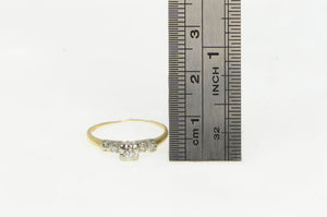 14K 1940's Diamond Engagement Classic Promise Ring White Gold