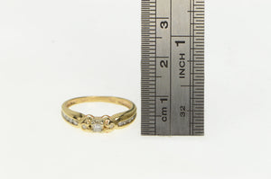 14K Classic Diamond Vintage Promise Engagement Ring Yellow Gold