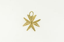 Load image into Gallery viewer, 14K Filigree Maltese Cross Ornate Vintage Pendant Yellow Gold