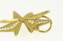 Load image into Gallery viewer, 14K Filigree Maltese Cross Ornate Vintage Pendant Yellow Gold