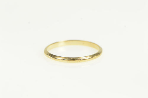 14K Art Deco Striped Pattern 1.9mm Wedding Band Ring Yellow Gold