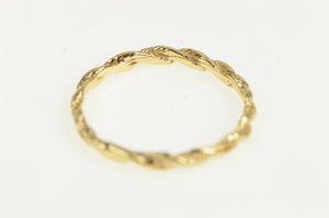 14K 1.9mm Twist Rope Pattern Vintage Band Ring Yellow Gold