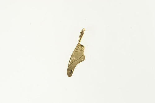 14K Ballet Slipper Vintage Shoe Ballerina Dancer Charm/Pendant Yellow Gold