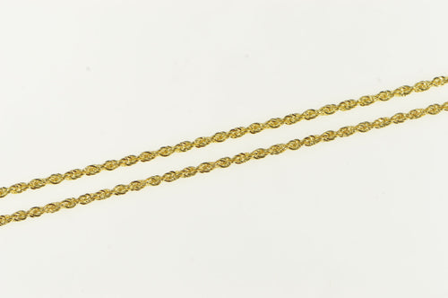 14K 1.6mm Rope Link Rolling Woven Classic Chain Necklace 24