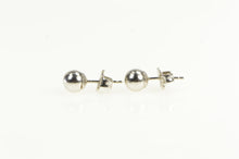 Load image into Gallery viewer, 14K 5.0mm Classic Ball Sphere Vintage Stud Earrings White Gold