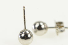 Load image into Gallery viewer, 14K 5.0mm Classic Ball Sphere Vintage Stud Earrings White Gold