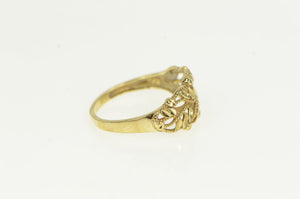 10K Black Hills Leaf Feather Vintage Statement Ring Yellow Gold