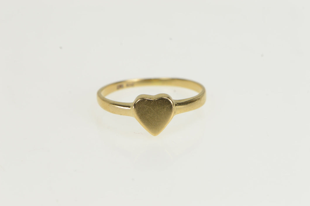 10K Heart Love Symbol Classic Forget Me Not Ring Yellow Gold