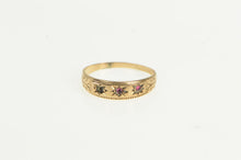 Load image into Gallery viewer, 10K Victorian Ornate Garnet Wreath Baby Child&#39;s Ring Yellow Gold