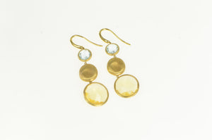 18K Marco Bicego Jaipur Citrine Topaz Dangle Earrings Yellow Gold