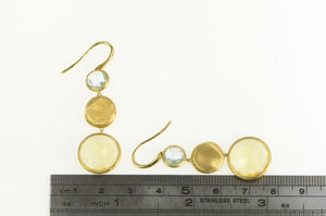 18K Marco Bicego Jaipur Citrine Topaz Dangle Earrings Yellow Gold