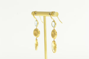 18K Marco Bicego Jaipur Citrine Topaz Dangle Earrings Yellow Gold