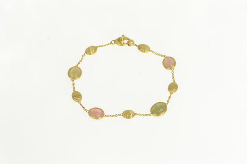 18K Marco Bicego Siviglia Sapphire Station Chain Bracelet 7.25