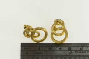18K Marco Bicego Jaipur Circle Layered Dangle Earrings Yellow Gold