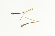 Load image into Gallery viewer, 14K Curved Vintage Drop Bar Hook Dangle Earrings Yellow Gold