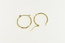 Load image into Gallery viewer, 14K 15.6mm Twist Design Classic Simple Hoop Earrings Yellow Gold