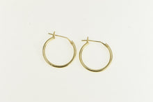 Load image into Gallery viewer, 14K 16.8mm Vintage Classic Simple Plain Hoop Earrings Yellow Gold
