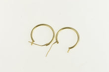 Load image into Gallery viewer, 14K 16.8mm Vintage Classic Simple Plain Hoop Earrings Yellow Gold