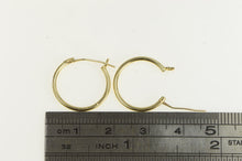 Load image into Gallery viewer, 14K 16.8mm Vintage Classic Simple Plain Hoop Earrings Yellow Gold