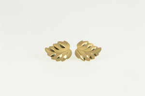 14K Diamond Cut Heart Love Symbol Stud Earrings Yellow Gold