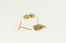 Load image into Gallery viewer, 14K Diamond Cut Heart Love Symbol Stud Earrings Yellow Gold