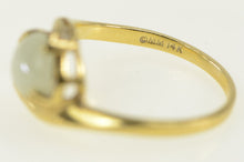 Load image into Gallery viewer, 14K Aventurine Cabochon Vintage Bypass Ring Yellow Gold