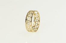 Load image into Gallery viewer, 14K Textured Square Wave Pattern Cut Out Band Ring Yellow Gold