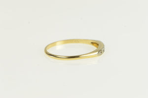 14K 1940's Diamond Vintage Wedding Band ring Yellow Gold