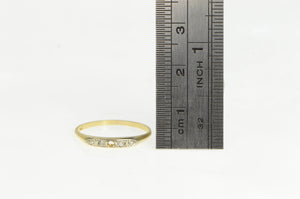 14K 1940's Diamond Vintage Wedding Band ring Yellow Gold