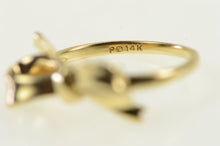 Load image into Gallery viewer, 14K 3D Bow Ribbon Promise Vintage Statement Ring Yellow Gold