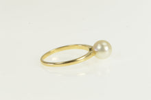 Load image into Gallery viewer, 14K 7.0mm Pearl Classic Vintage Statement Ring Yellow Gold
