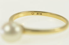 Load image into Gallery viewer, 14K 7.0mm Pearl Classic Vintage Statement Ring Yellow Gold
