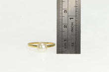 Load image into Gallery viewer, 14K 7.0mm Pearl Classic Vintage Statement Ring Yellow Gold