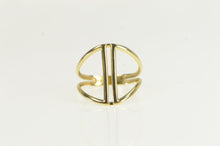 Load image into Gallery viewer, 14K Geometric Graduated Squared Bar Center Ring Yellow Gold