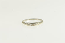 Load image into Gallery viewer, 14K 1940&#39;s Diamond Vintage Wedding Band Ring White Gold
