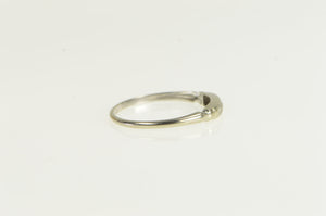 14K 1940's Diamond Vintage Wedding Band Ring White Gold