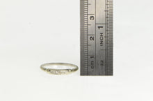 Load image into Gallery viewer, 14K 1940&#39;s Diamond Vintage Wedding Band Ring White Gold