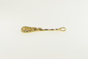 14K 3D Lacrosse Stick Vintage Sports Equipment Charm/Pendant Yellow Gold