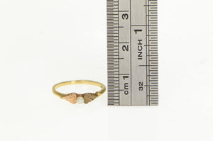 10K Tri Tone Freshwater Cultured Pearl Floral Ring Yellow Gold