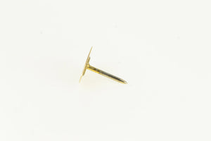 14K Retro Oval Diamond Star Burst Compass Lapel Pin/Brooch Yellow Gold