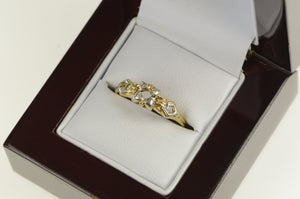 14K 1940's Diamond Engagement Setting Ring Yellow Gold